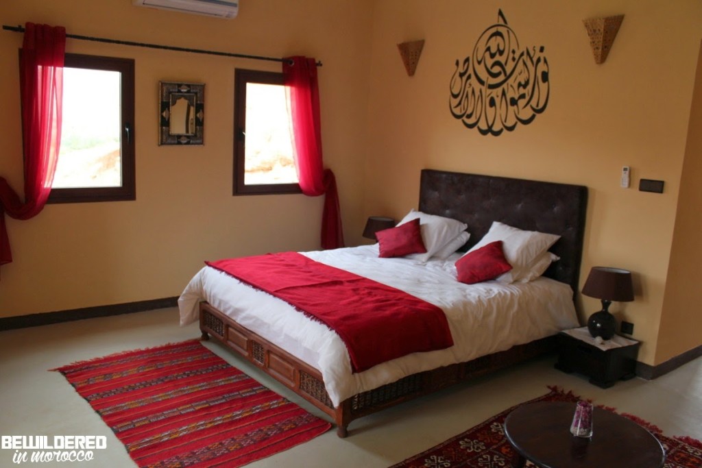 kasbah guest house eco auberge youth hostel interior berber bed design view peaceful mountains 