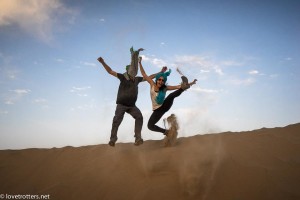 india desert indian sahara moroccan american blogger couple lover girl man husband wife happiness jump selfie