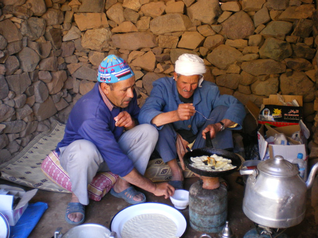 Berbers from the High Atlas preparing meal