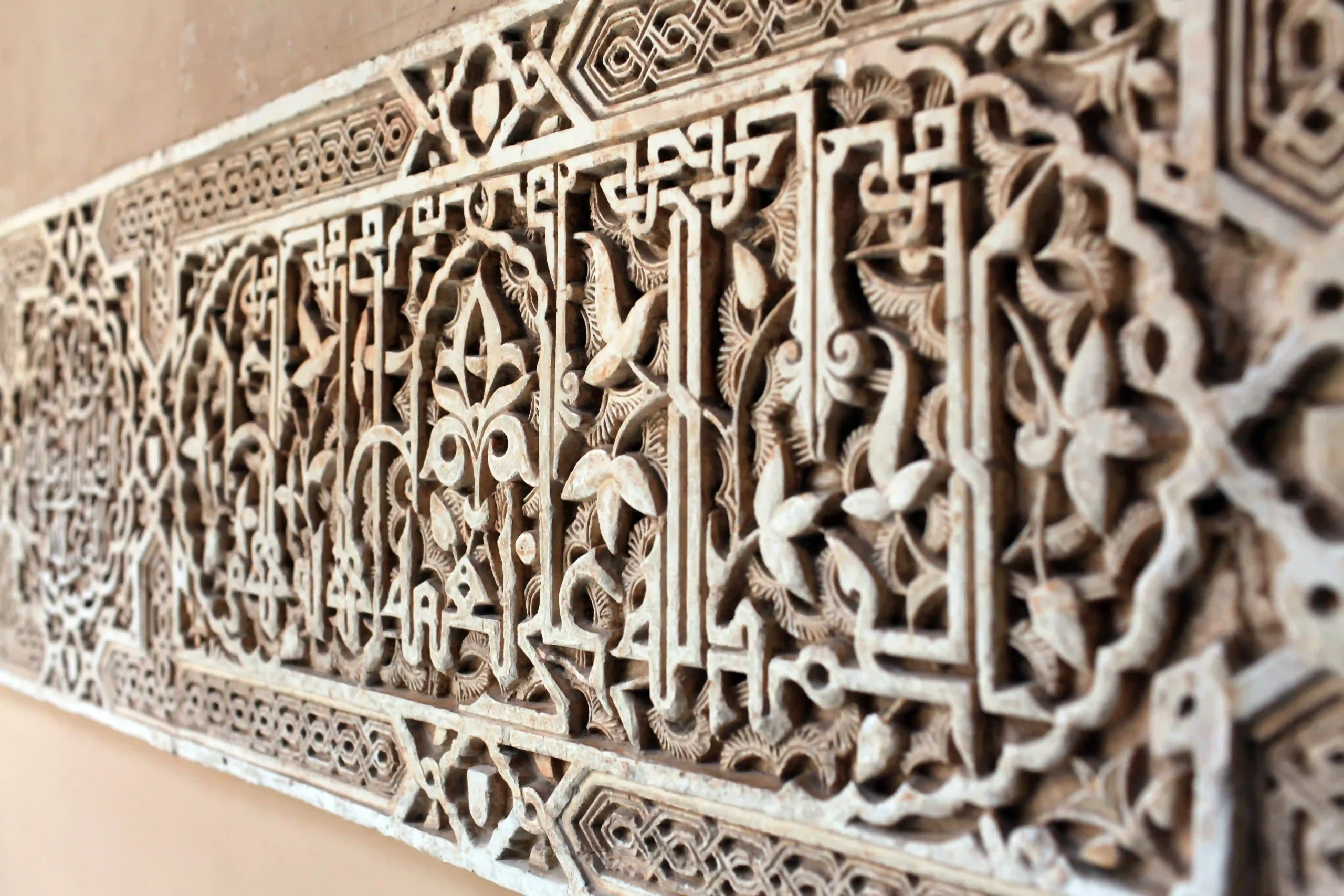 Moroccan plaster carving